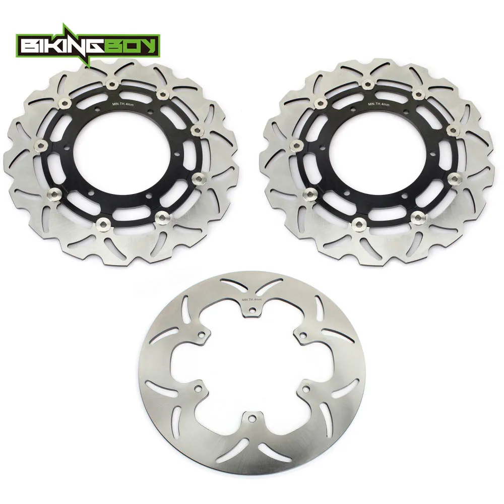 BIKINGBOY FJR 1300 04-13 FJR1300 ABS 03-18 FJR 1300 AE 14-19 FJR1300 AS 06-22 07 08 09 10 11 Front Rear Brake Discs Disks Rotors