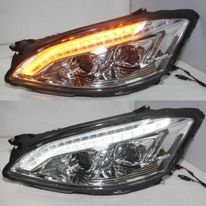 

For S class W221 S350 S500 S600 LED Head Light 2006 2007 2008 Year Chrome Housing