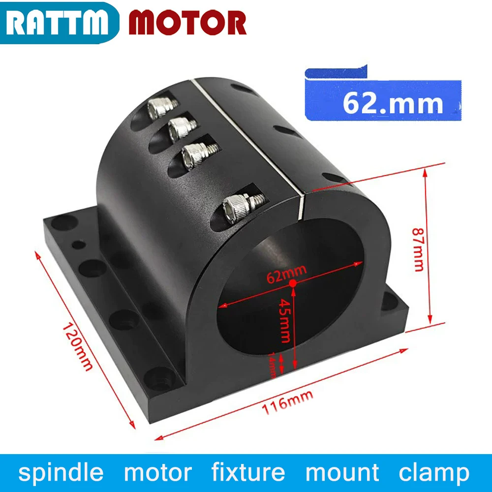 Cast Aluminium bracket 62mm 65mm 80mm 100mm Spindle Mount Clamp Fixture Support Accessories