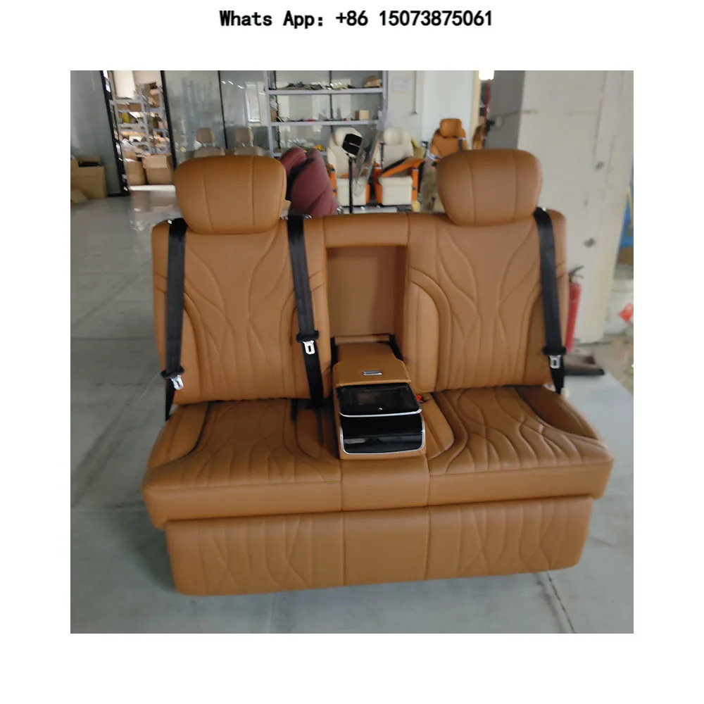 Commercial Car Third Row Comfortable Nappa Leather Luxury Seat Touch Control Screen Split Sofa Bed MPV W447 Alphard