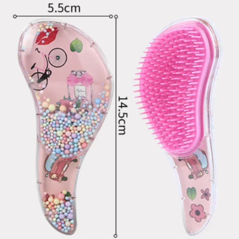 Cartoon Magic Hair Comb Mini Massage Comb Hair Brush Anti-static Massage Unicorn Cute Hairdressing Comb Styling Tool