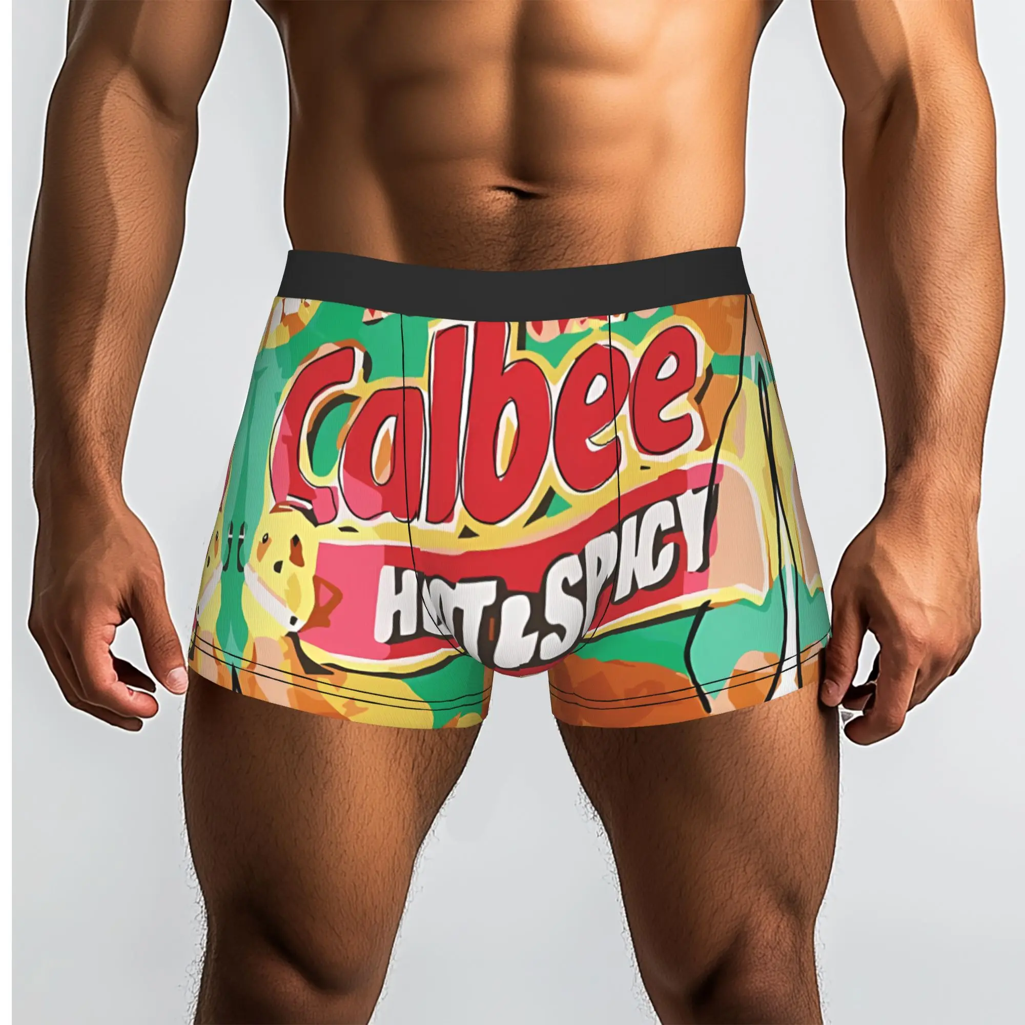 

Calbee Hot And Spicy Potato Chips C-Calbee Underpants Breathbale Panties Man Underwear Ventilate Shorts Boxer Briefs