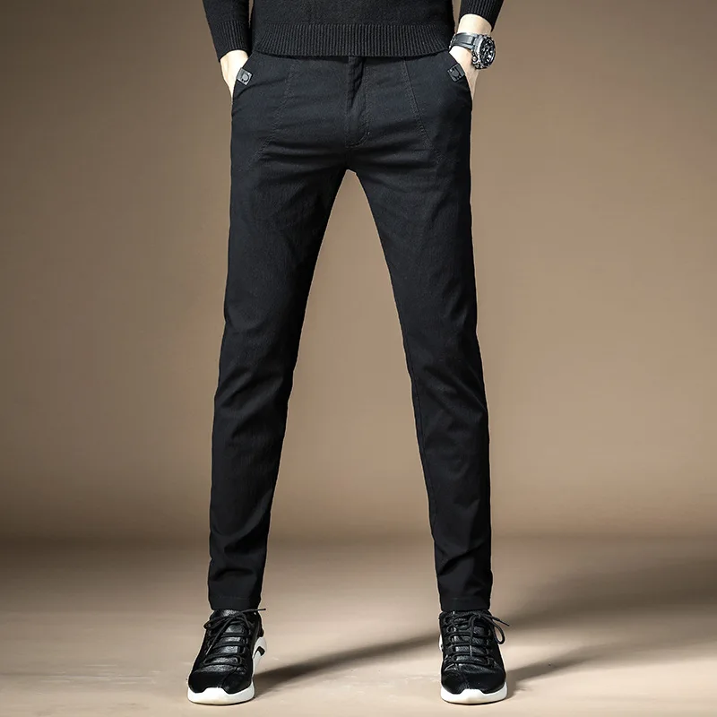 

Мужские повседневные брюки Bla: модные, приталенные, спортивные, универсальные, удлиненные, утепленные, со средней посадкой, прямые штанины