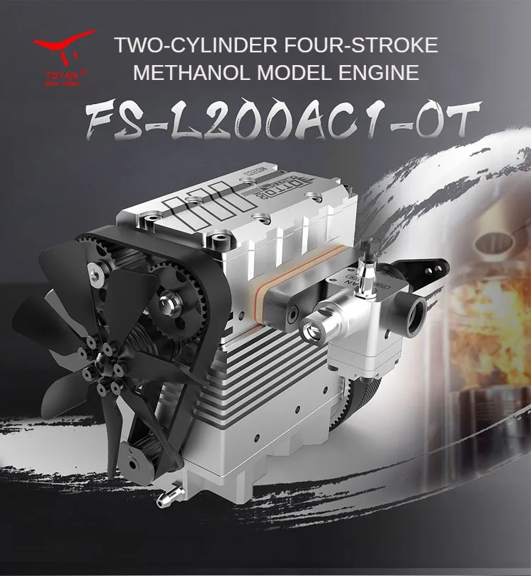 水冷エンジン,ツインシリンダー,4ストローク,DIYキット,モデル