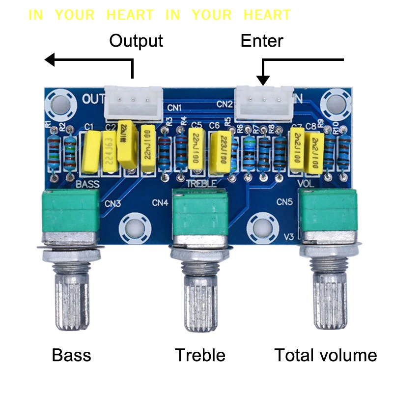

【X】Subwoofer PCB Adjustment Amplificador XH-M802 Amplifier Board High And Low Voltage Mixer Tone Board Volume Control