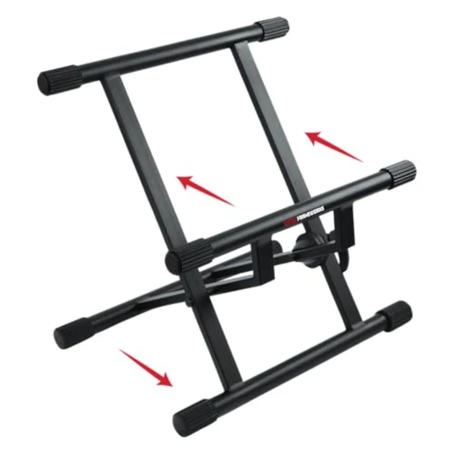 Gator Frameworks Adjustable Guitar Amp Stand for Most Combo Amplifiers in Black with Durable Steel Construction and Stable Supp
