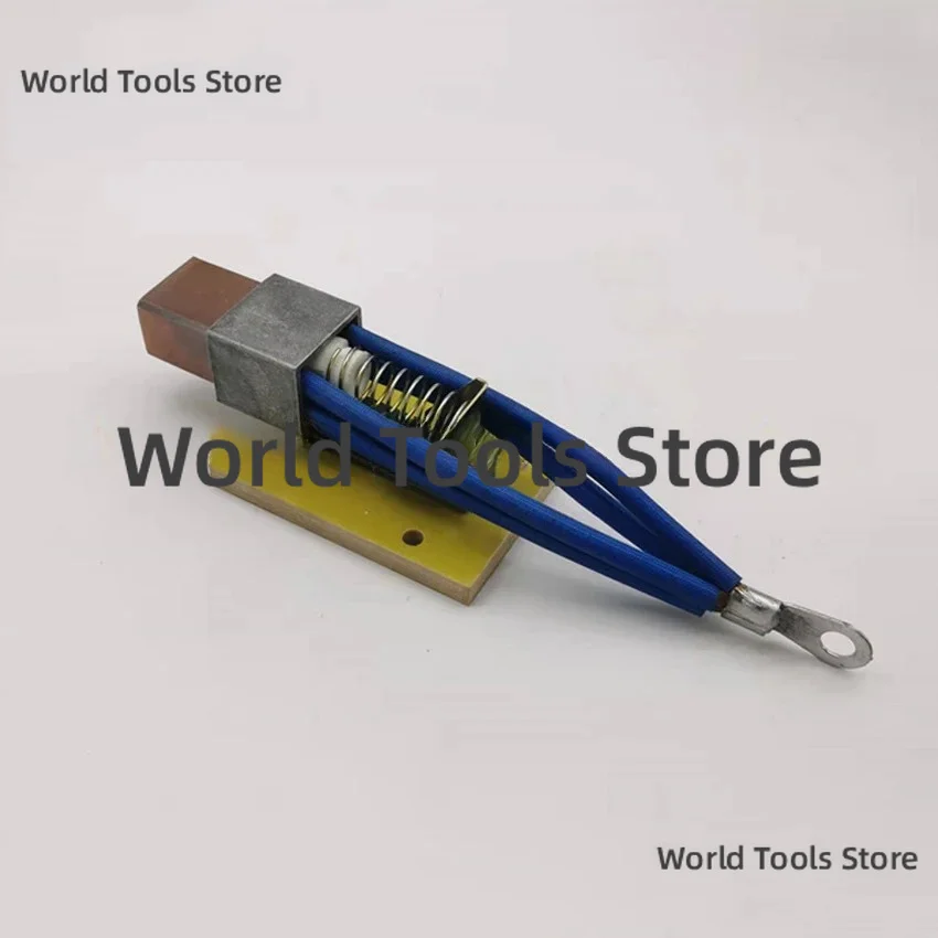 32x25x60mm Four Wire High Copper Carbon Brush+Aluminum Brush Box+Fixed Plate,For Welding Positioner Turntable Table Tube Welder