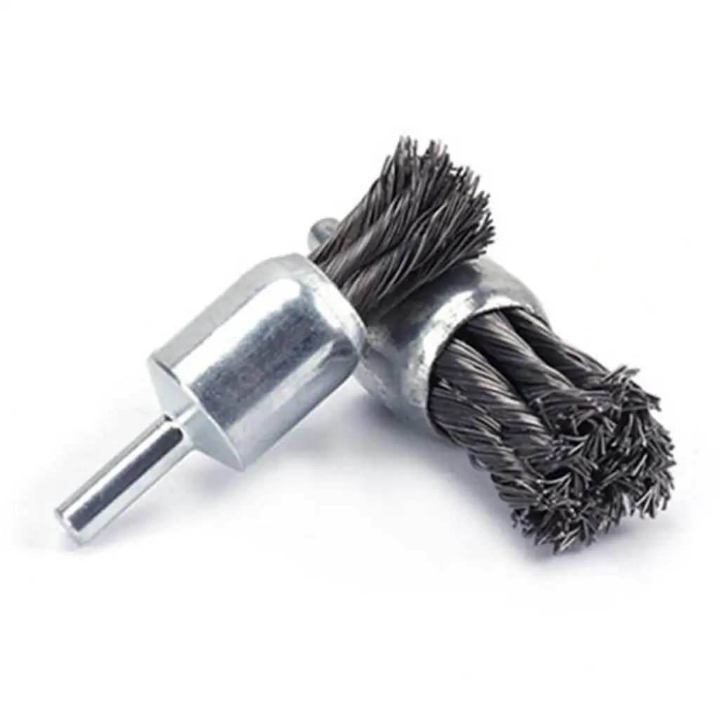 20mm 25mm Diameter Wire Knot End Brush Heavy-duty Polishing Wire Brush for Die Grinder/Drill Rust Paint Removal Tool Steel