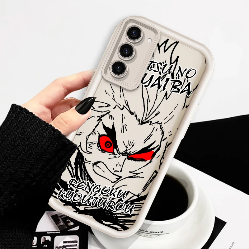 Anime Demon Slayer Comics For Samsung Note 20 S24 S23 S22 S21 S20 Ultra Plus FE A25 A55 A22 A15 A35 5G Eye Ladder TPU