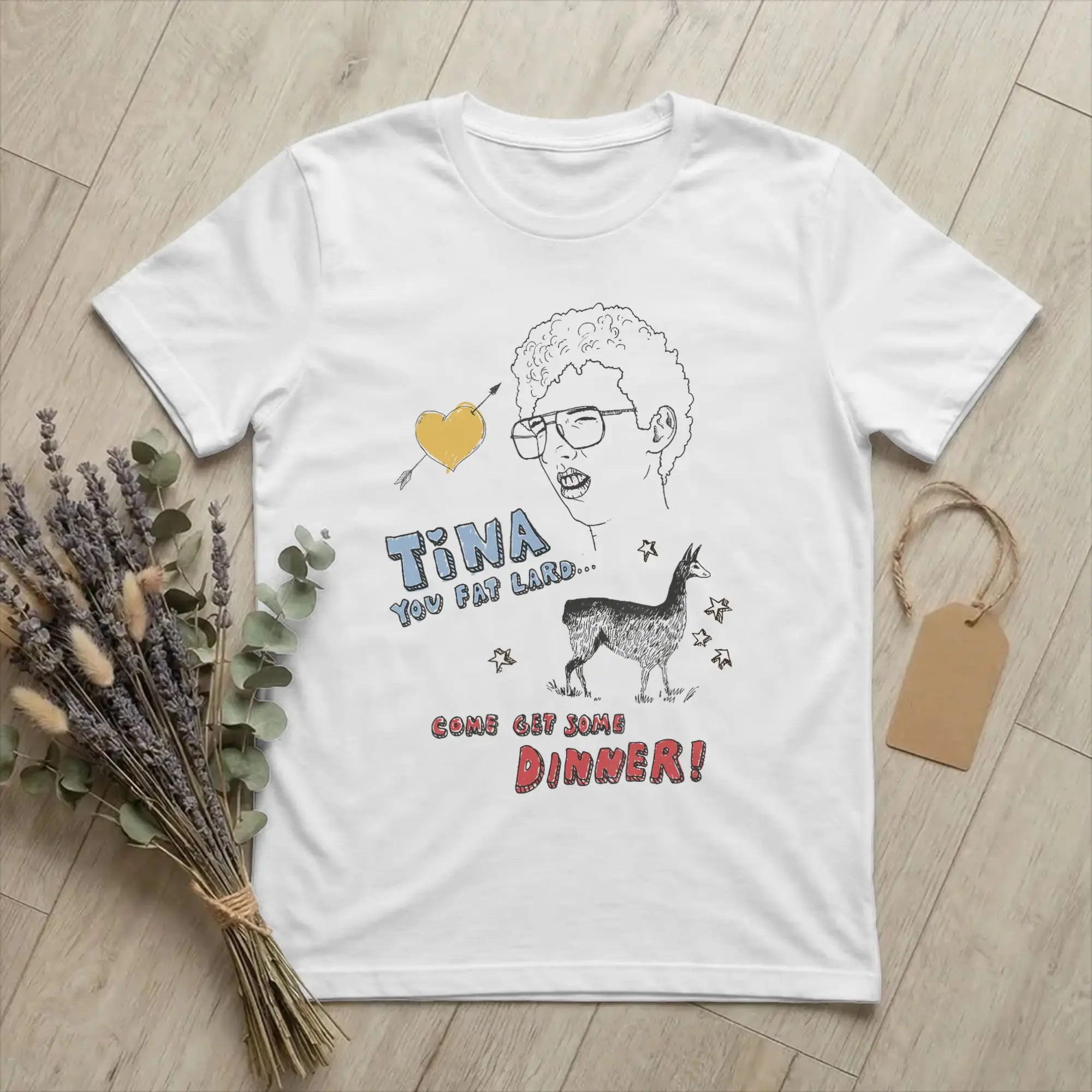 Napoleons Tina Get Your Dinner Dynamites Men's T Shirts Sketchbook Funny Tees Short Sleeve T-Shirt 100% Cotton Adult merchandise