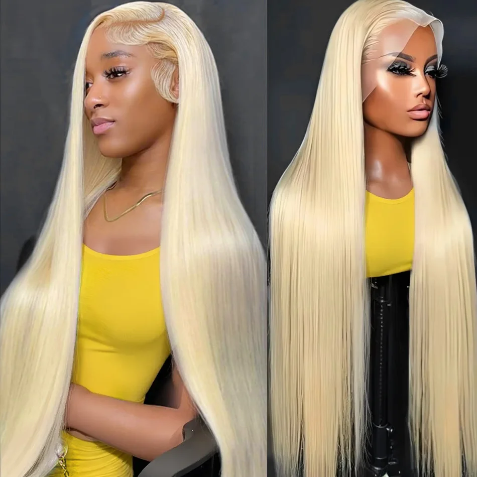 

Blonde 613 13x6 Lace Frontal Wigs Transparent HD Lace Front Human Hair Wigs For Women Pre pucked Straight Human Hair Wigs