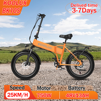 KOOLUX BK10S Foldable Electric Bike 750W Motor 48V13AH Lithium Battery Adult Electric Bicycle 20*4.0 Inch Tire Disc brake E-bike