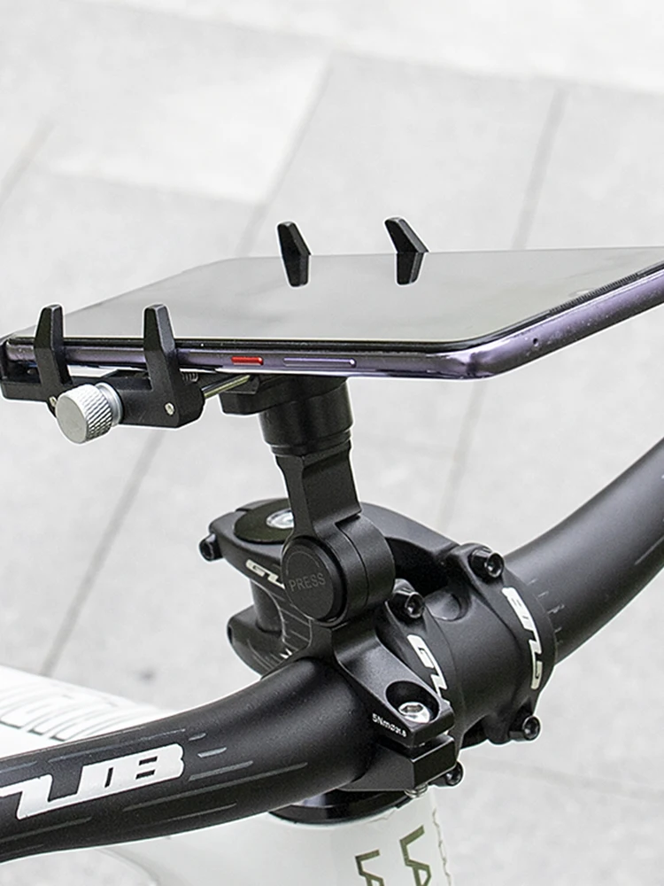GUB PLUS 21 Bike Phone Holder Aluminum Alloy Cell Phone Mount Holder Rotatable Adjustable Anti-slip for 22.2-31.8mm Handlebar
