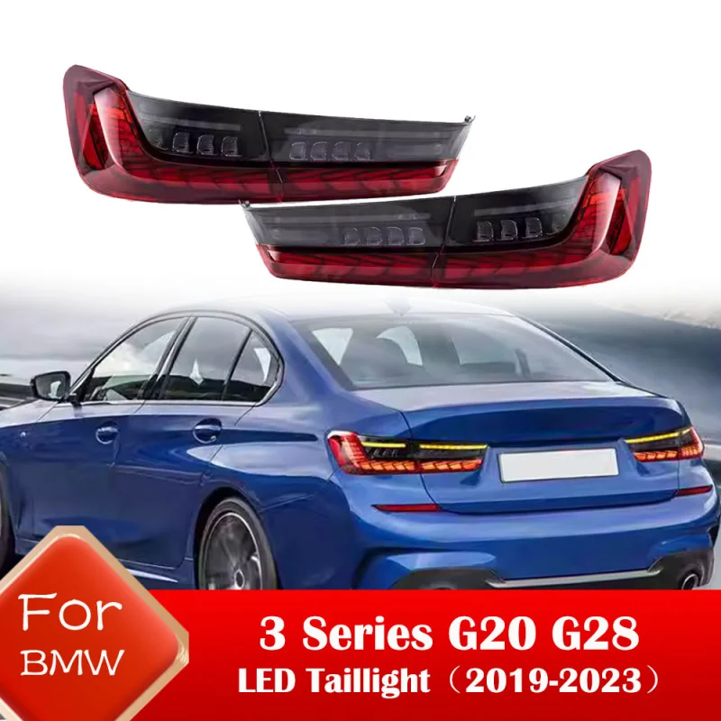 For BMW 3 Series G20 G28 G80 Taillight Assembly 2019-2023 Modified LED Dragon Scale Driving Light Running Water Turn Signal Lamp
