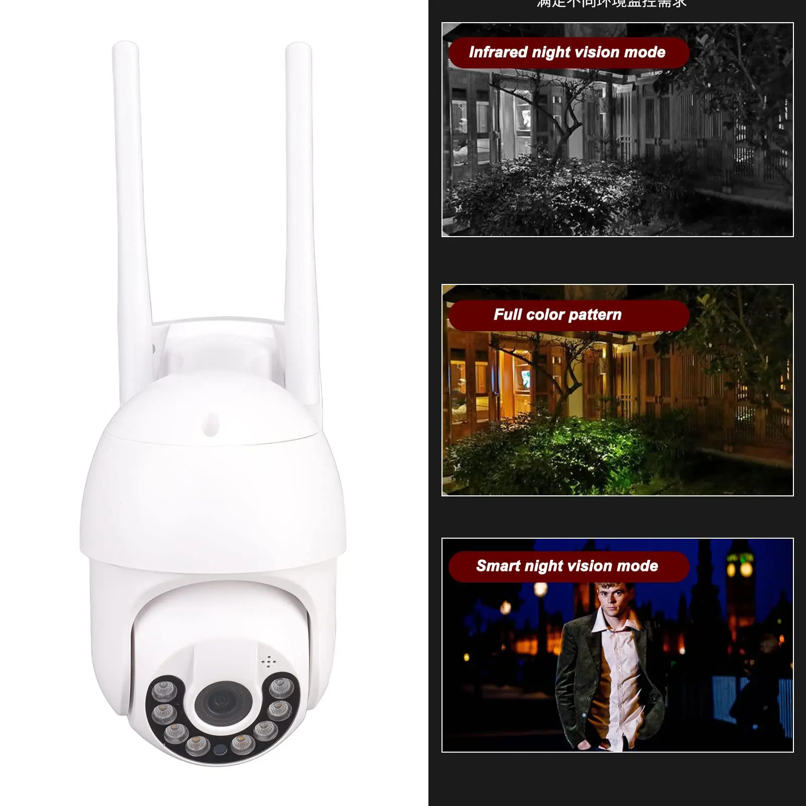 

2MP/4MP PTZ WIFI IP Camera Audio CCTV Surveillance Outdoor 5X Digital Zoom Night Full Color Wireless Waterproof Security