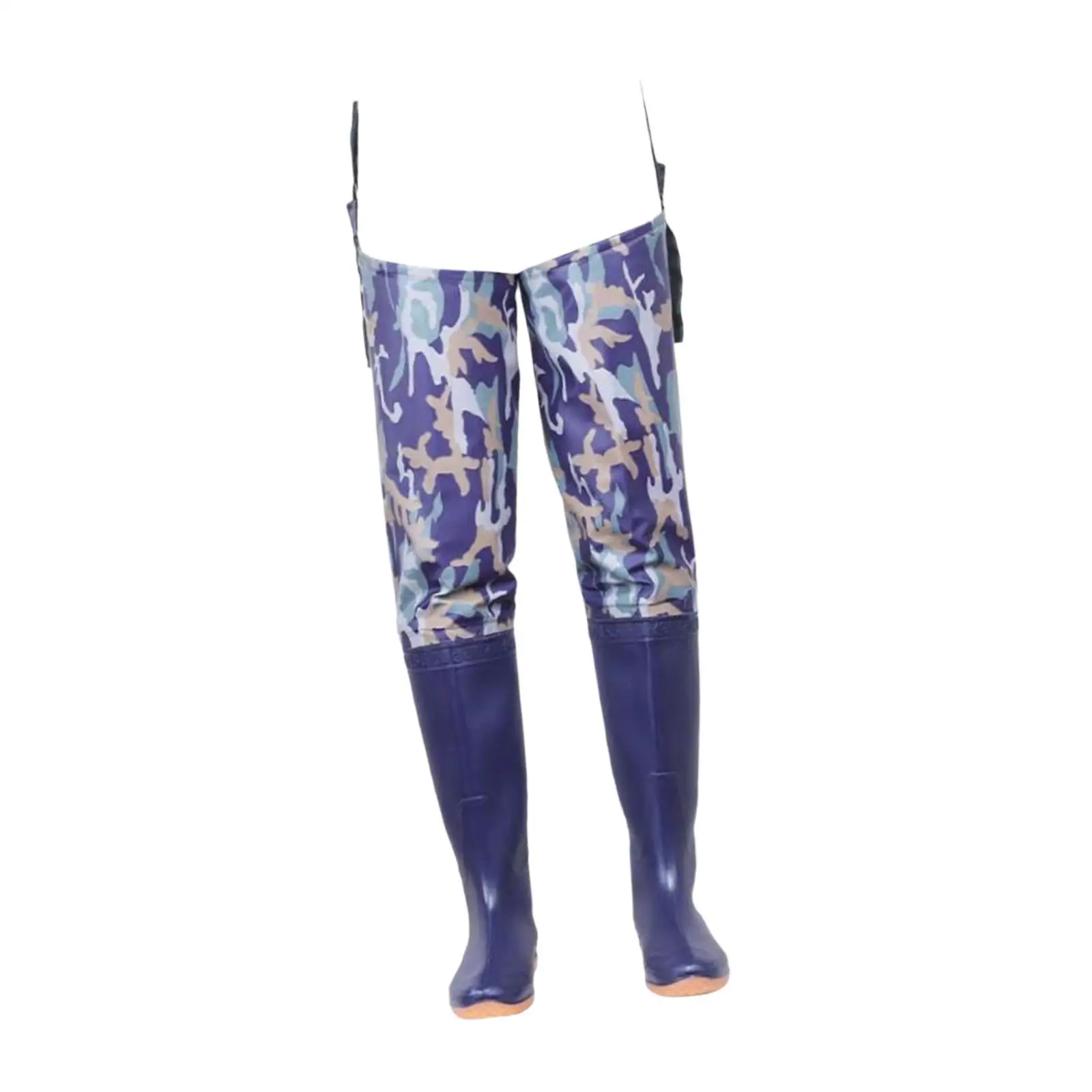 PVC Fishing Hip Wader Stocking Foot Style Breathable Knit Fabric Anti Slip Cleated Sole Waterproof for Field and Stream