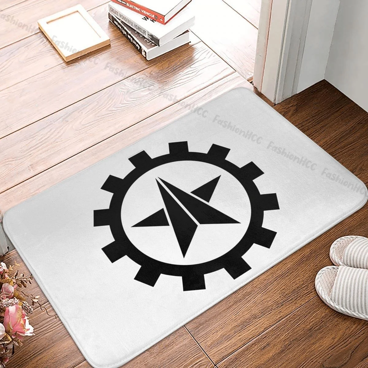 Helldivers II Games Bathroom Non-Slip Carpet Automaton Insignia Flannel Mat Welcome Doormat Floor Decor Rug