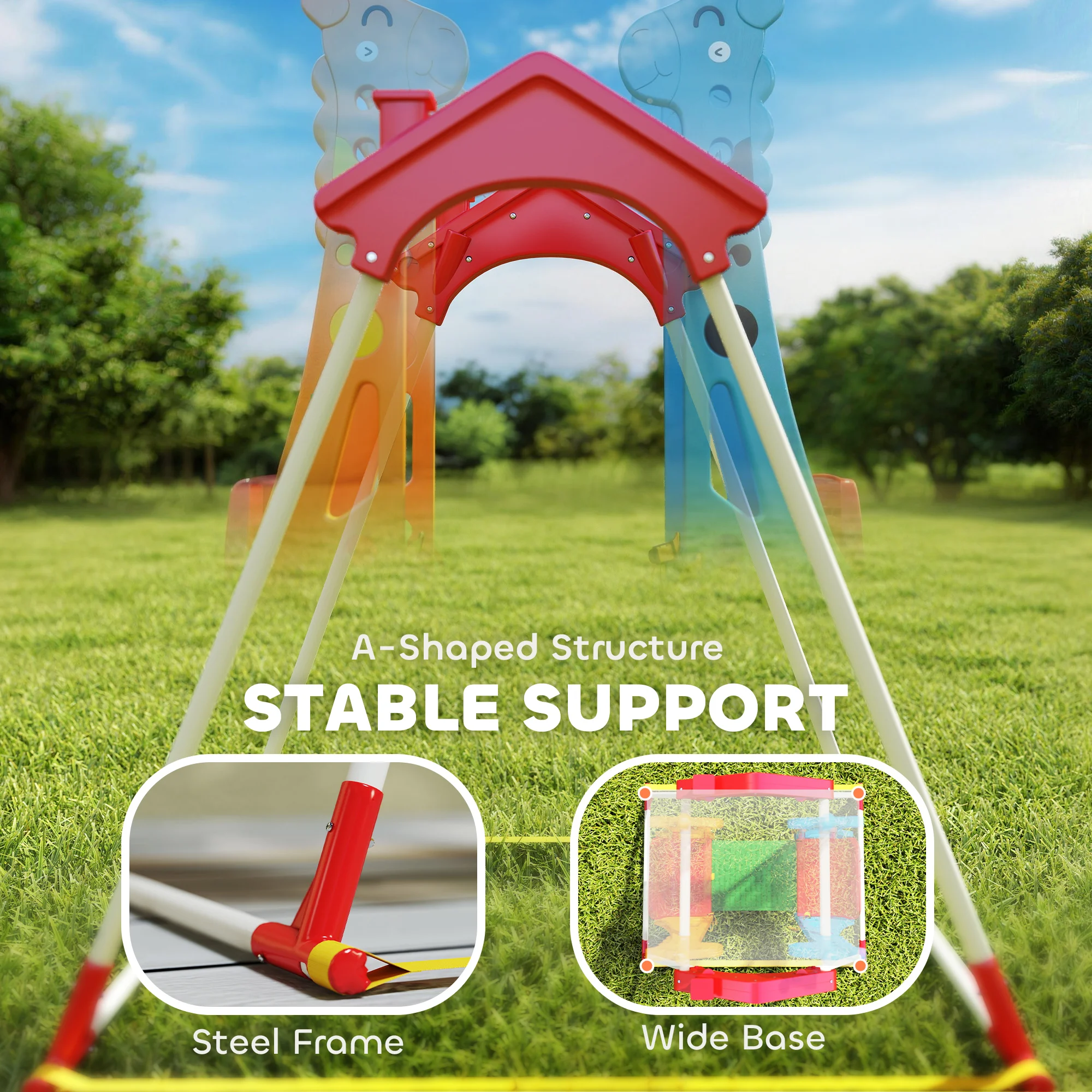 أرجوحة أطفال للعب مواجهًا، بإط - مراجعة Kids Outdoor Frame وسعره