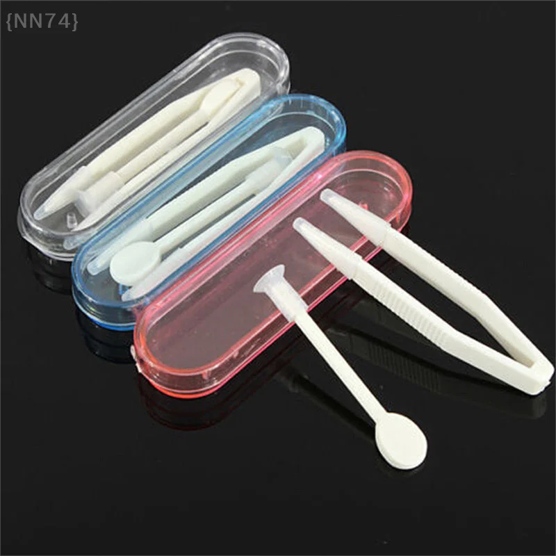 All-in-One Contact Lens Care Set: Soft Tip Applicator, Remover Tweezers With Storage Case, Safe & Hygienic