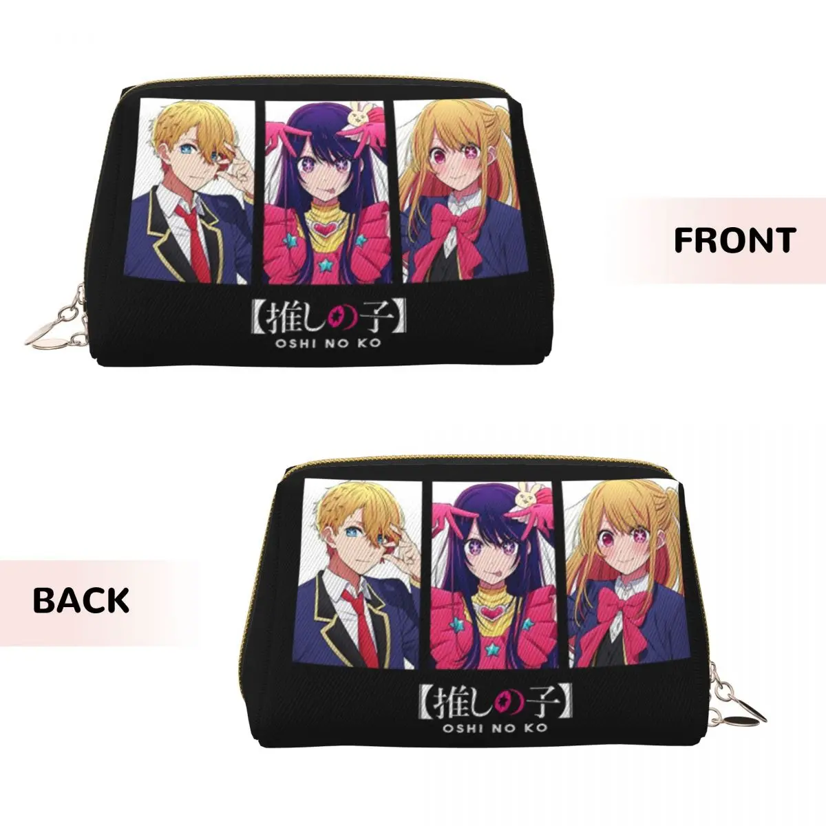 Oshi No Ko Anime Kawaii Women Cosmetic Bags Travel Makeup Organizer Pouch Toiletry Storage Dopp Kit Box