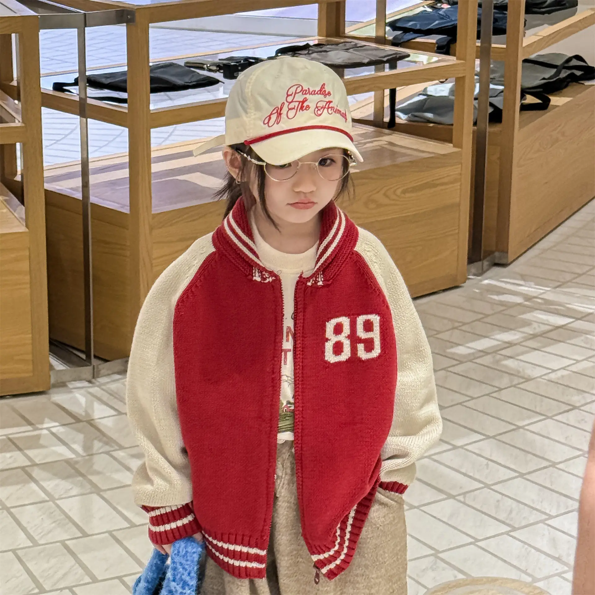 

2025 Autumn New Children Long Sleeve Knitted Coat Cotton Baby Girls Sweater Cardigan Boys Casual Letter Jacket Kids Knitwear