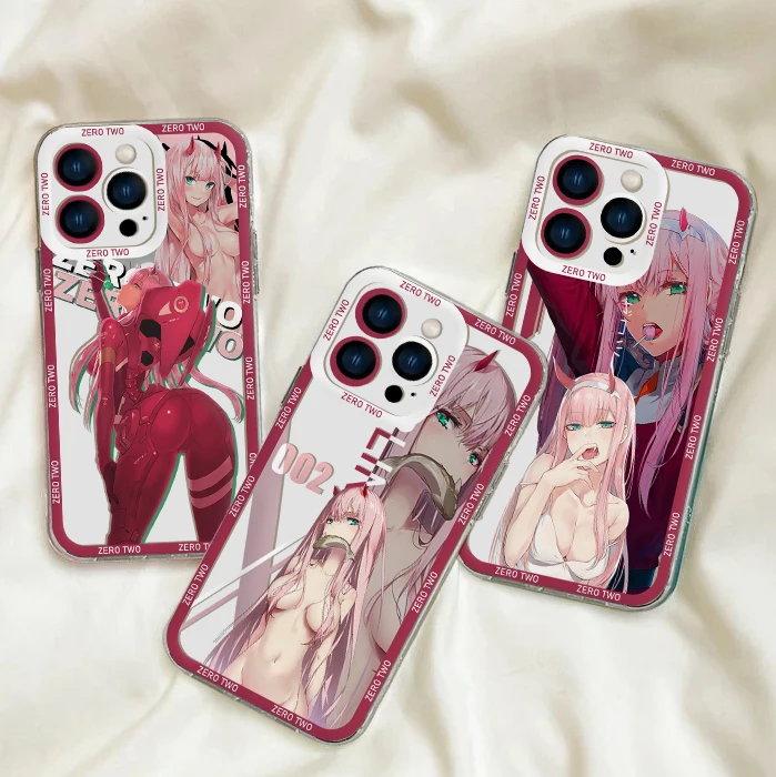 Darling In The Franxx Phone Case For iPhone 15 14 13 12 Mini 11 Pro Max X XR XS 7 8 SE 2020 Plus Soft Silicone Transparent Cover