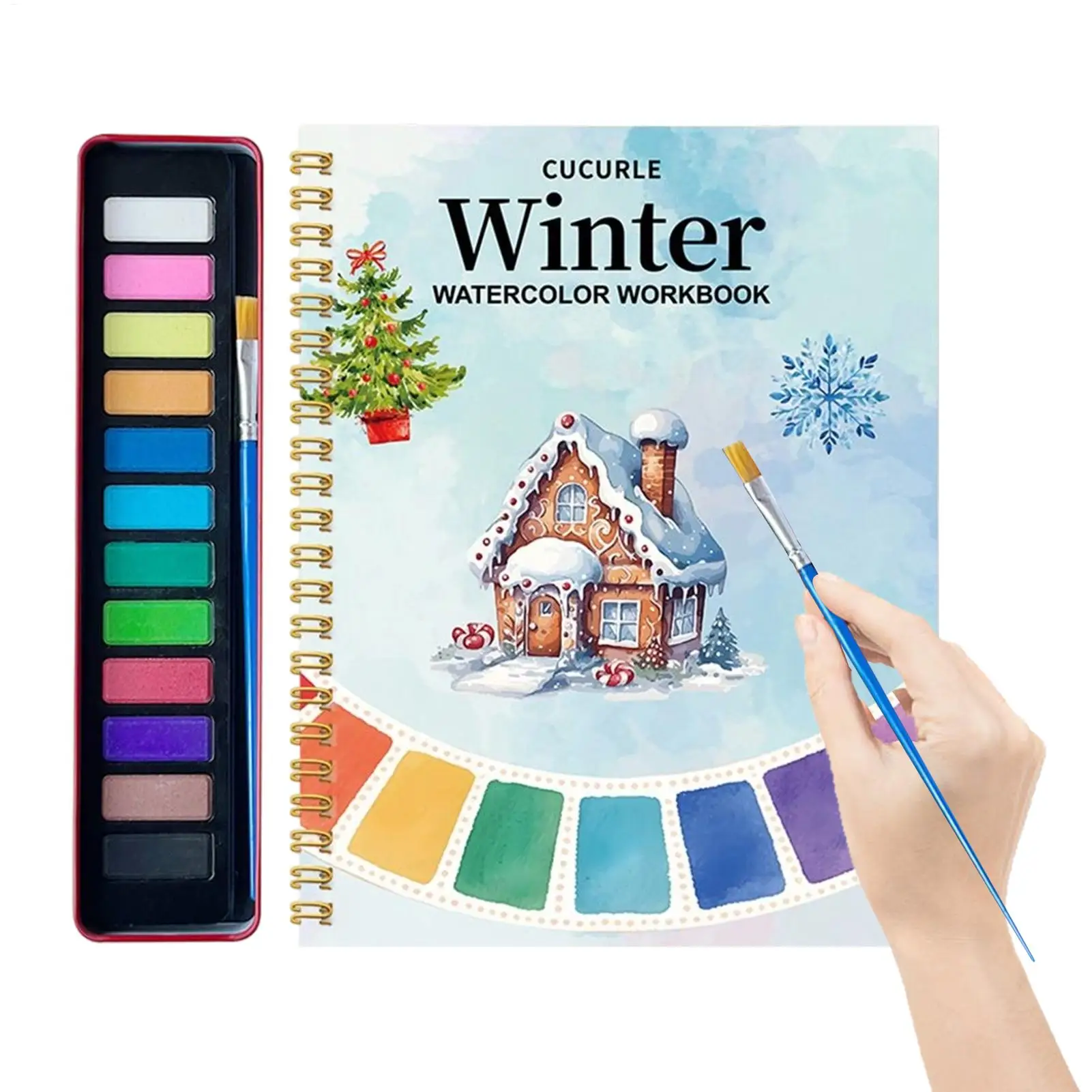 

Портативная книга для акварельной живописи, раскраски, принадлежности для рукоделия с красками, практическая книга для начинающих для рисования детей, рисунок граффити