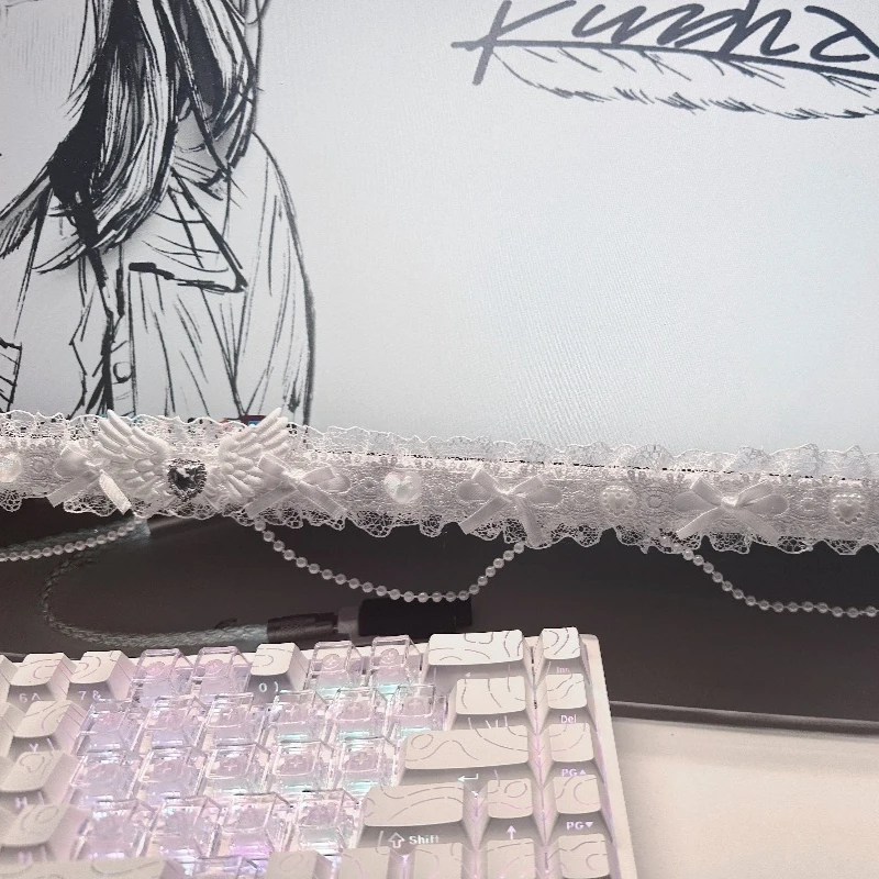 Handmade White Lace Monitor De - Desk Setup Diy recension och pris