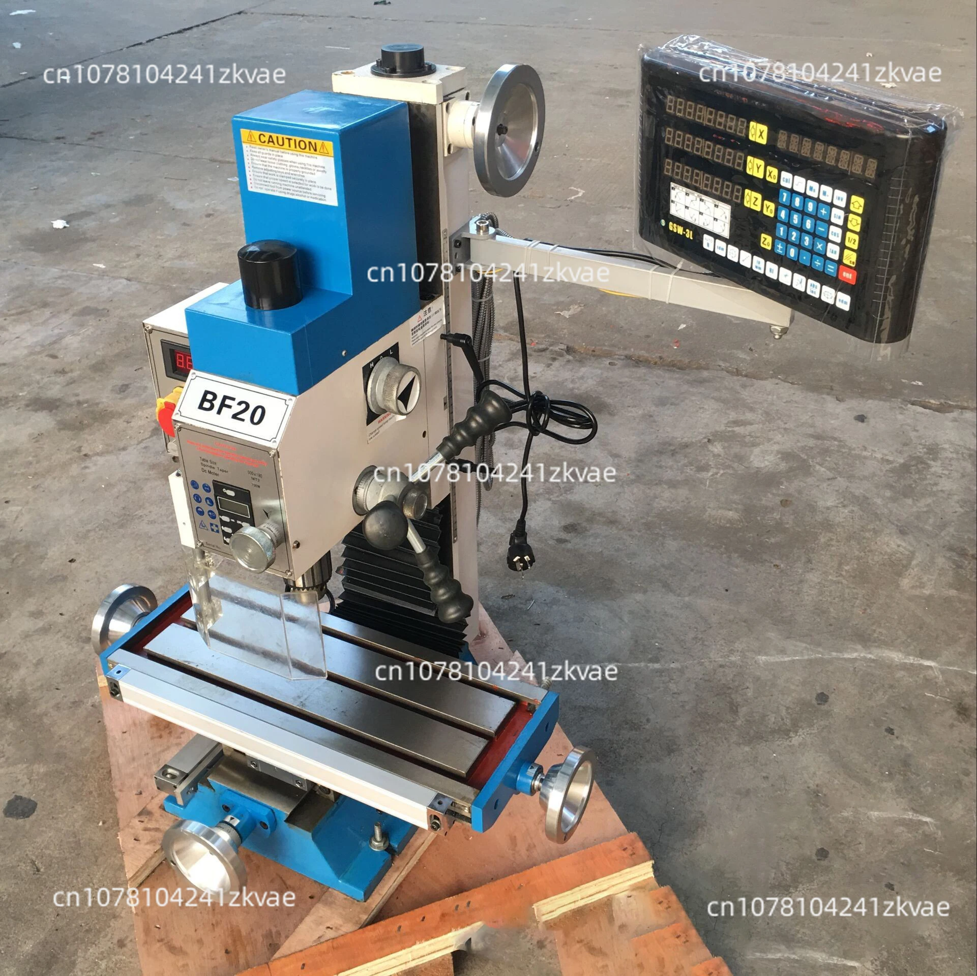 Benchtop 20mm horizontal vertical universal digital  screen high precision  metal milling drilling machine