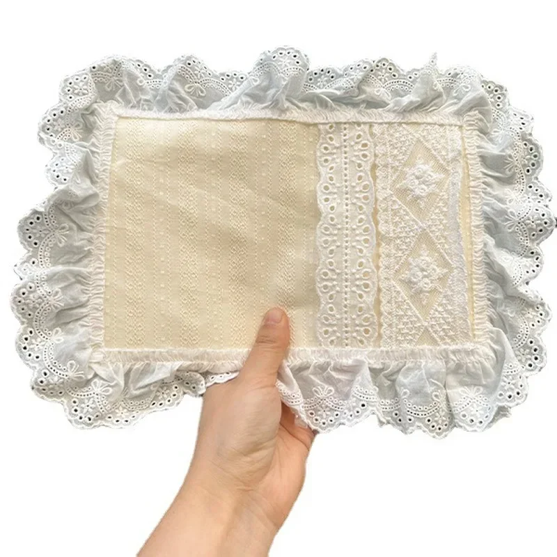 A5 Fabric Lace Book Jacket, High Aesthetic Adjustable Notebook Protective Cover, Reusable Handmade Ledger Sleeve - view 6