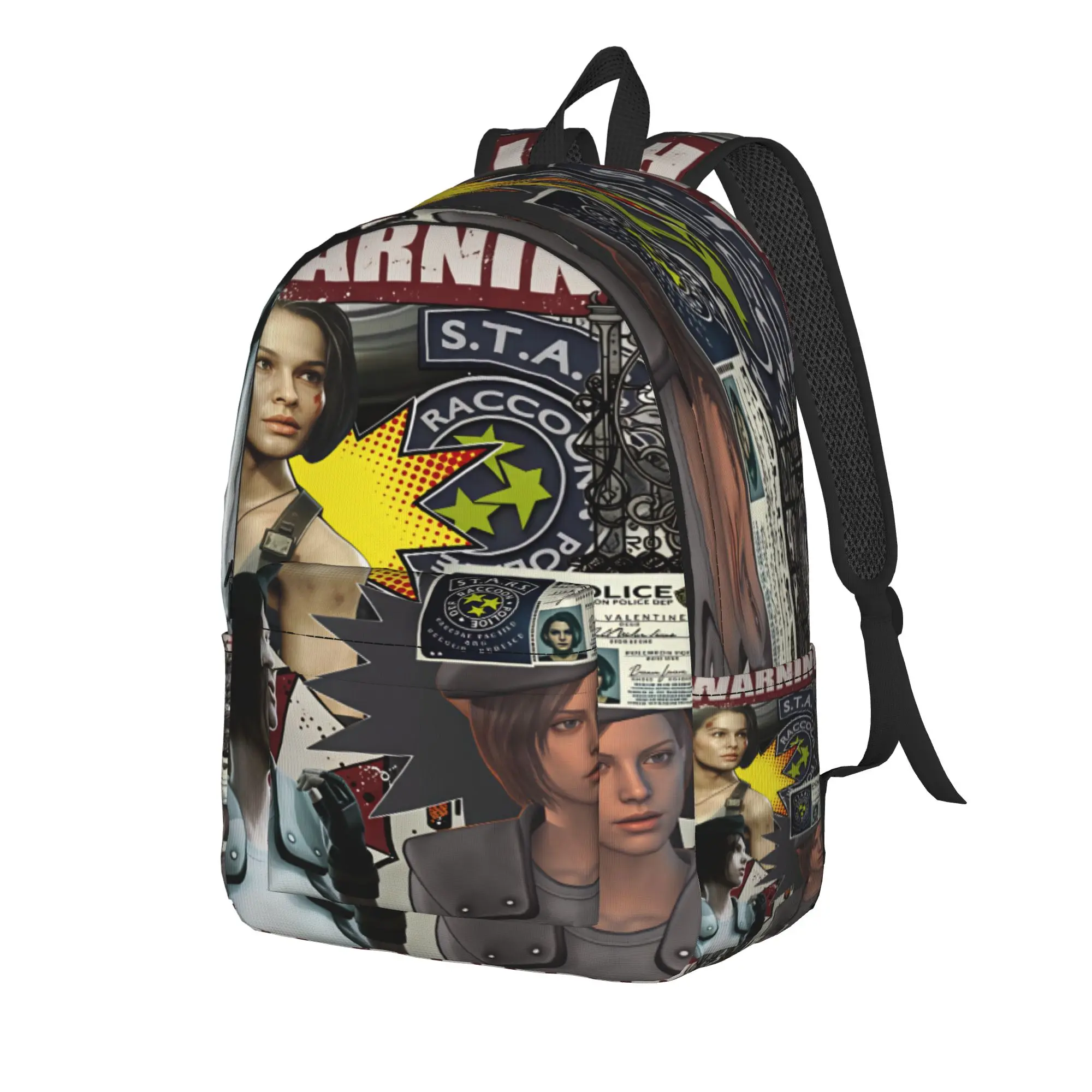 Jill Valentine Resident Evil  Backpack Women  Large Backpacks Polyester Fashion High School Bags College Custom Rucksack