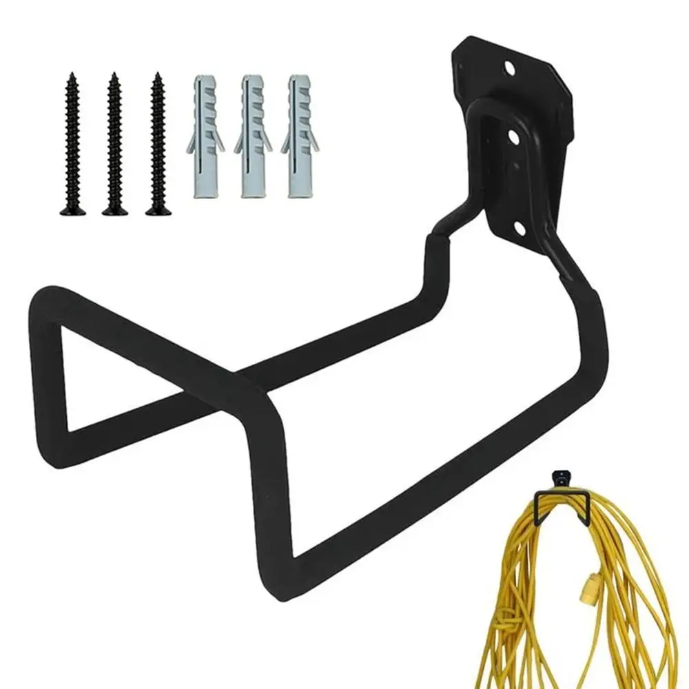 

Heavy Duty Garden Hose Holder Iron 3 Holes Water Hose Storage Rack Durable Strong Load Bearing Wall Mount Hose Rack