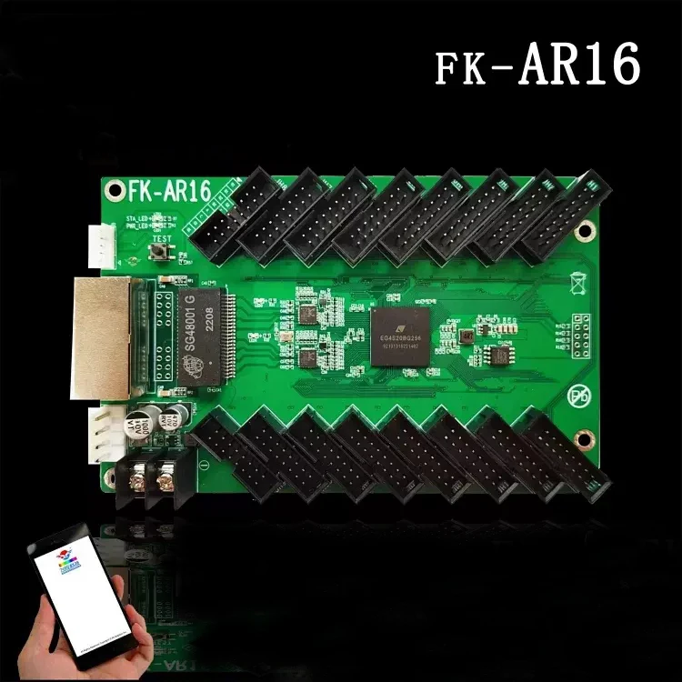 FK-AR16 Full Color Receiving Card Synchronous RGB Controller HUB75 Included Compatible with FK-A41 FK-A42