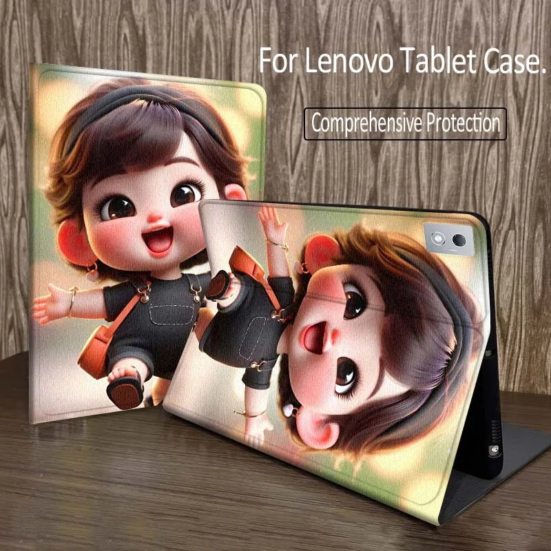 

Чехол для планшета Cartoon Pigtail Joy Jump для Legion Xiaoxin Pad P12 Pro Y900 GT 2023 2025 12.1 12.7 14.5 дюймов