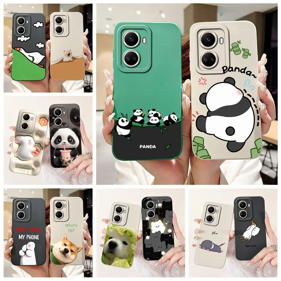 For Huawei Nova 10 Pro Case GLA-LX1 Cute Panda Cartoon Cover Soft Silicone TPU Phone Case For Huawei Nova 10 SE Nova10 Pro Shell