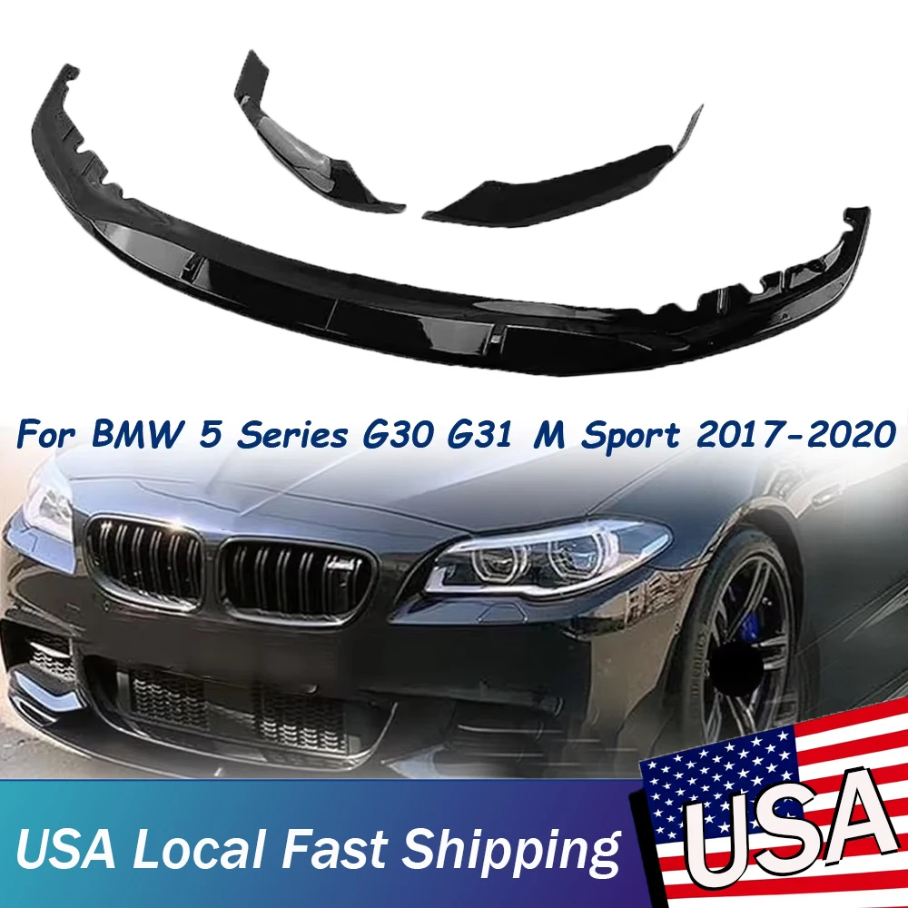 

Bumper Lip For BMW 5 Series G30 G31 M Sport 2017-2020 Black Car Front Bumper Lip Splitter Spoiler Lip Diffuser Body Kit Tuning