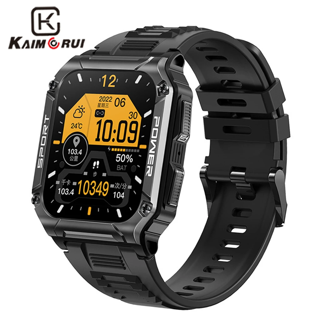 

KAIMORUI Bluetooth Call Smart Watch Men 1.95inch Outdoor Sport Fitness Tracker Compass Weather IP68 Waterproof Smartwatch Women