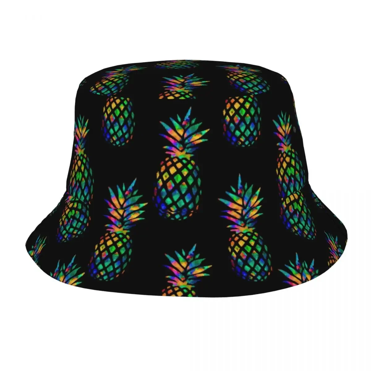 Pineapple Bucket Hat Hot Summer Headwear Stuff Fruits Fishing Hats for Outdoor Women Men Bob Hat Packable