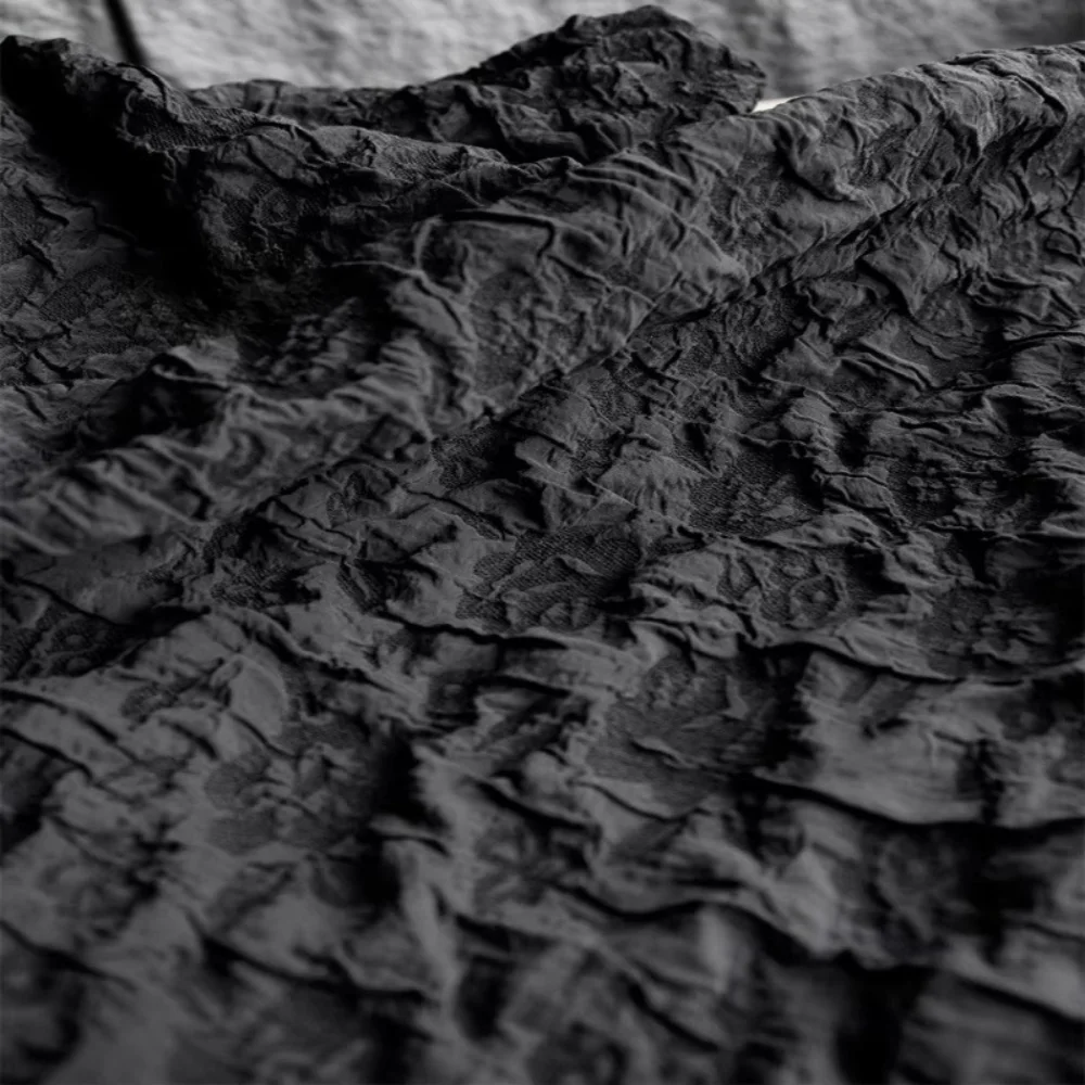 

Нерегулярная плиссированная жаккардовая ткань для платьев, брюк, дизайнерской одежды, оптовая продажа, материал для шитья и рукоделия