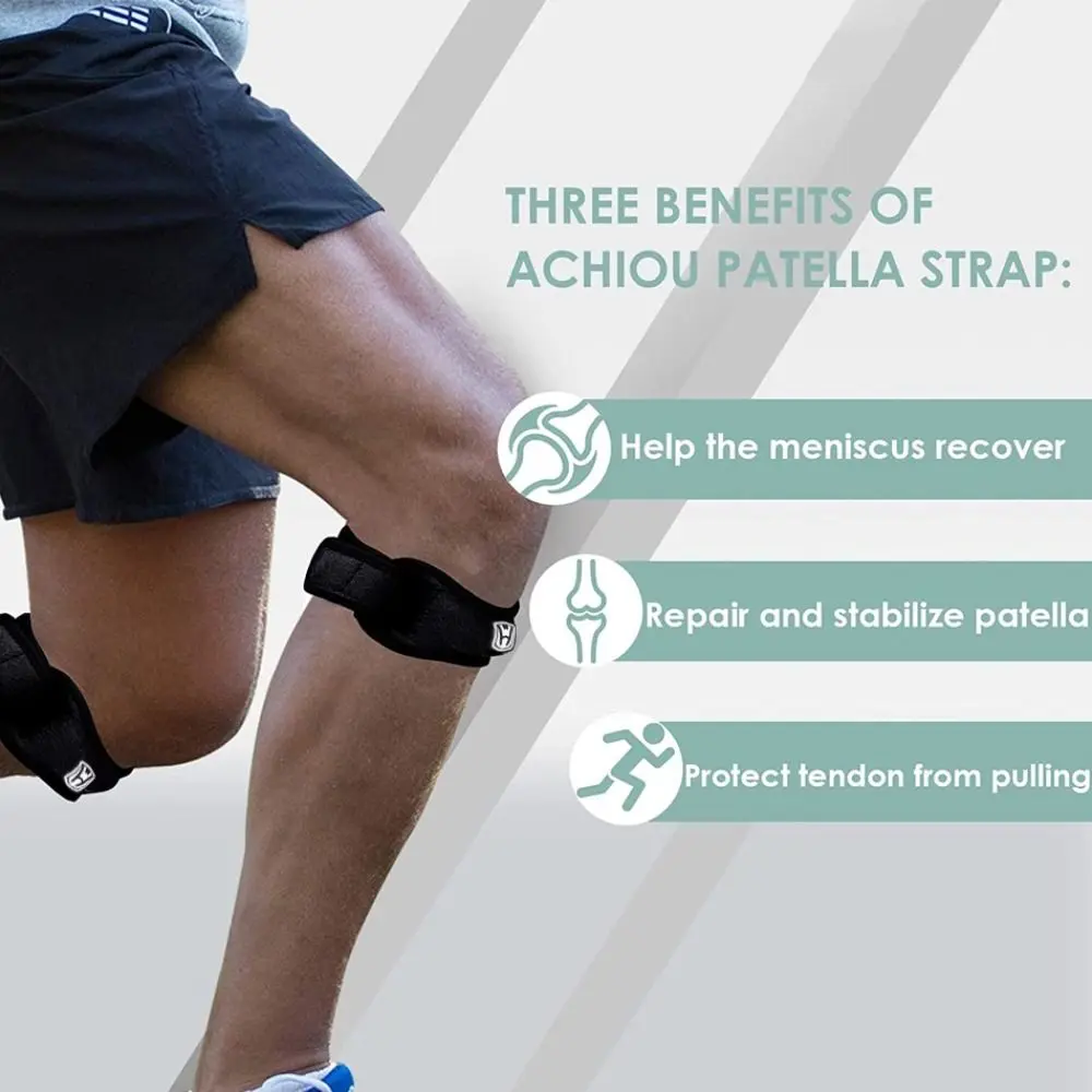 

1 Pair Adjustable Sports Patella Strap Eva Compression Sport Kneepads Shock-absorbing Protective Gear Knee Band Brace Cycling