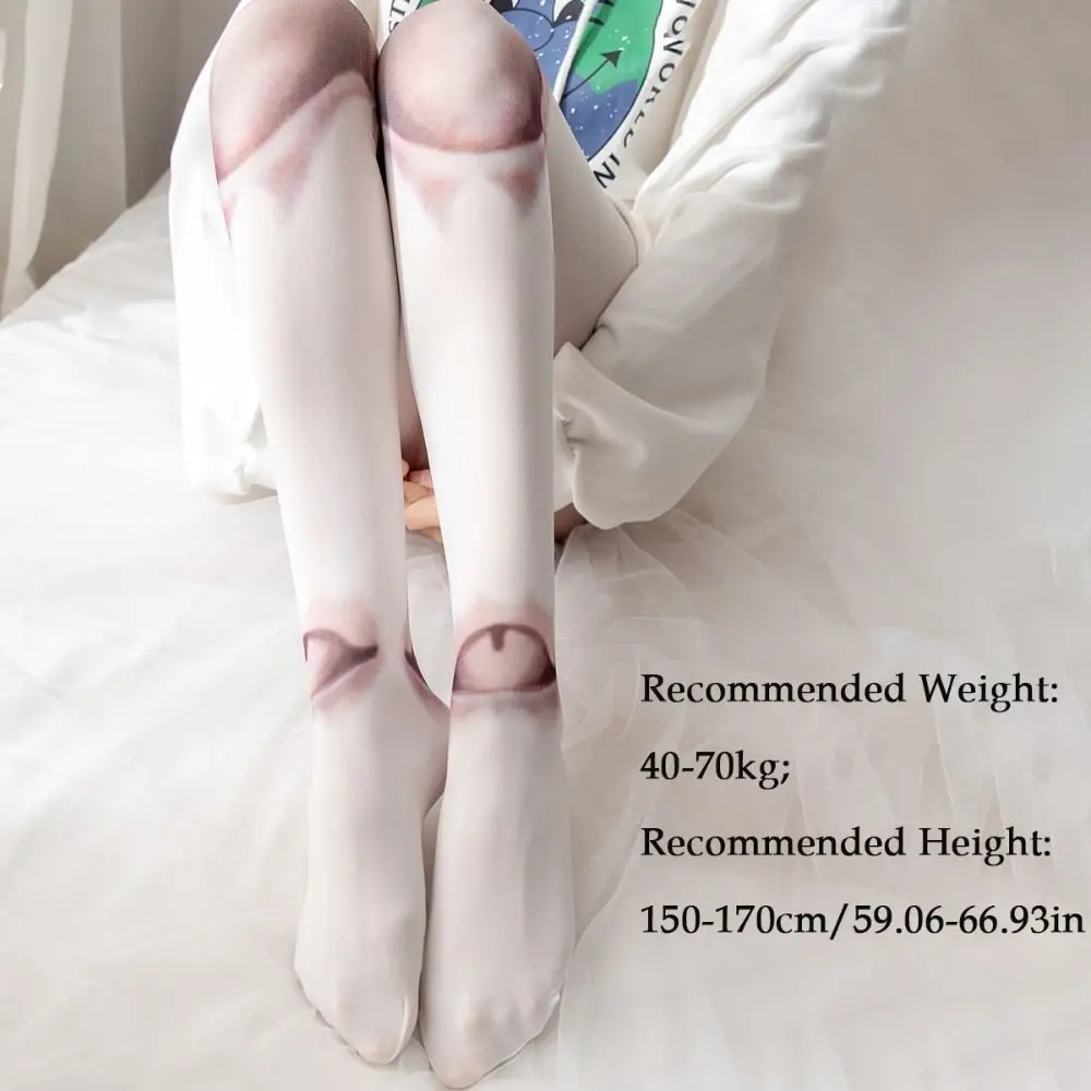 Novelty Design Harajuku Pantyhose Jointed Doll Style 3D Printed Pattern Japanese Gothic Tights Anime Lolita Stockings