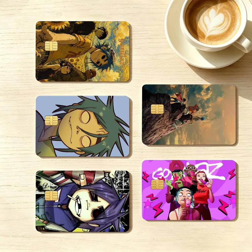 Virtual Music Band Gorillaz  Credit Card HD Stickers Small Chip Waterproof Sticker Game Card Decal Gift