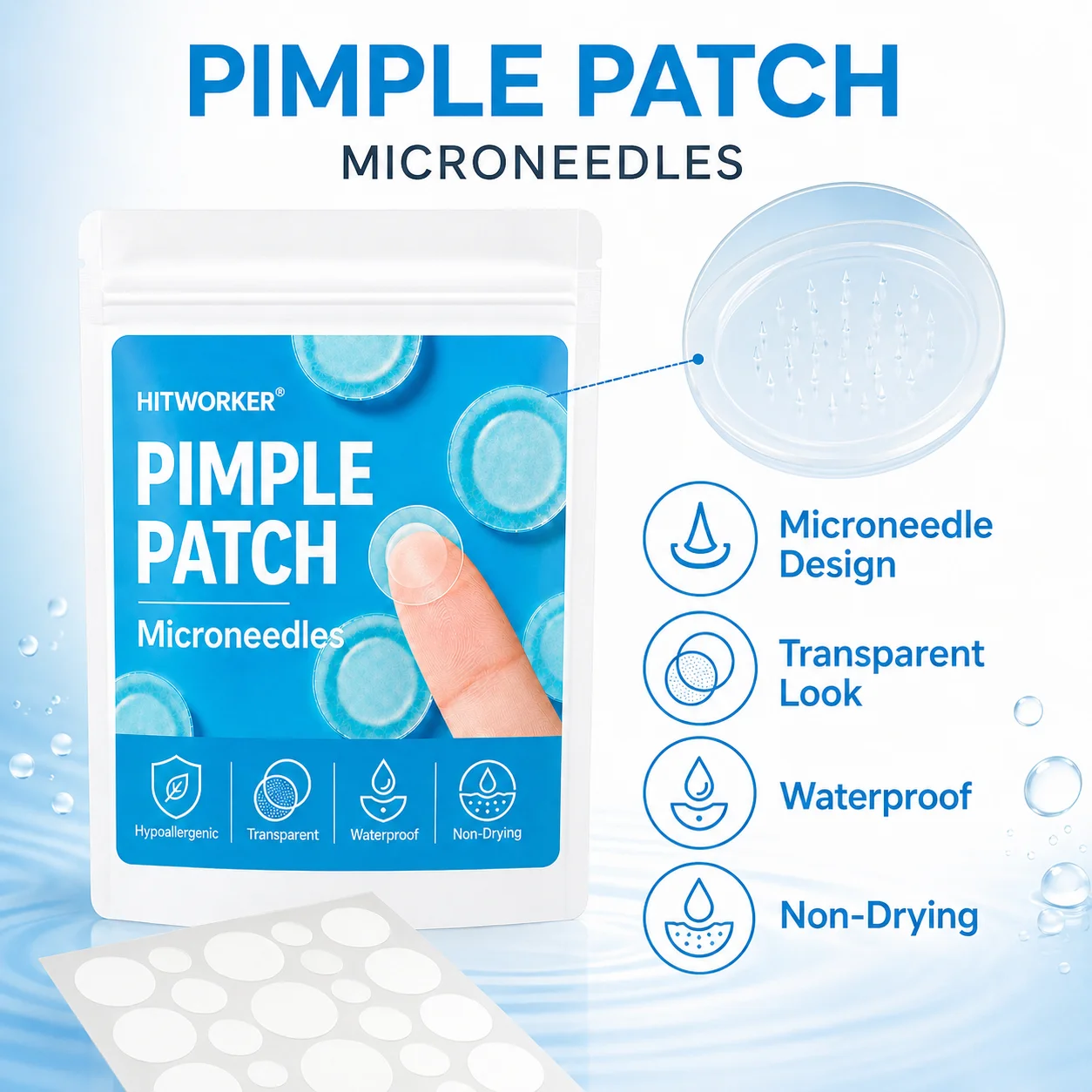 360PCS Pimple Cover Patches, Clear-Look Hydrocolloid Beauty Patches For Day And Night Use, Easy Peel Spot Cover