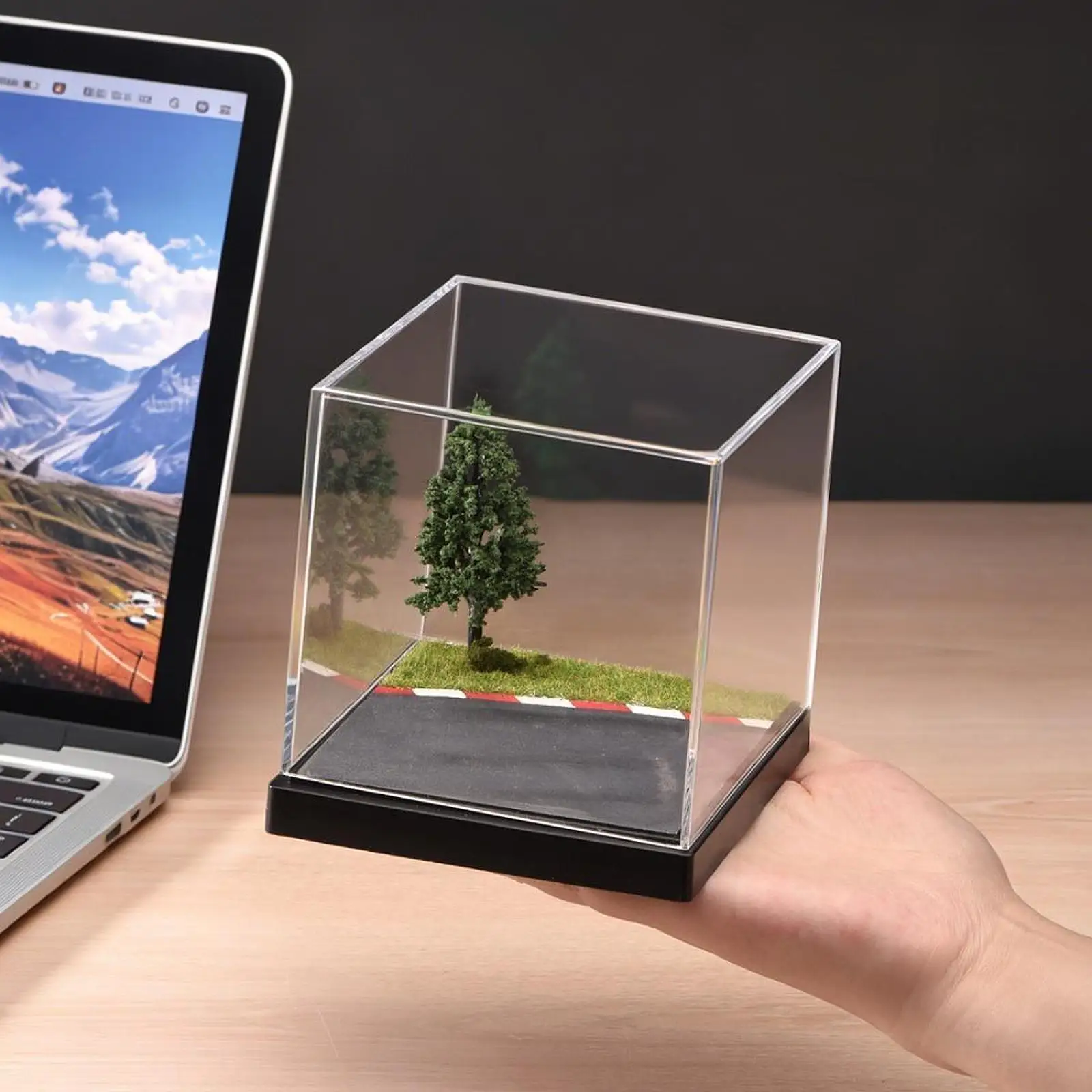 1/64 Model Car Display Case Storage Box Desktop Ornament Clear Collectible Gift Photo Prop Model Figure Display Box Organizer