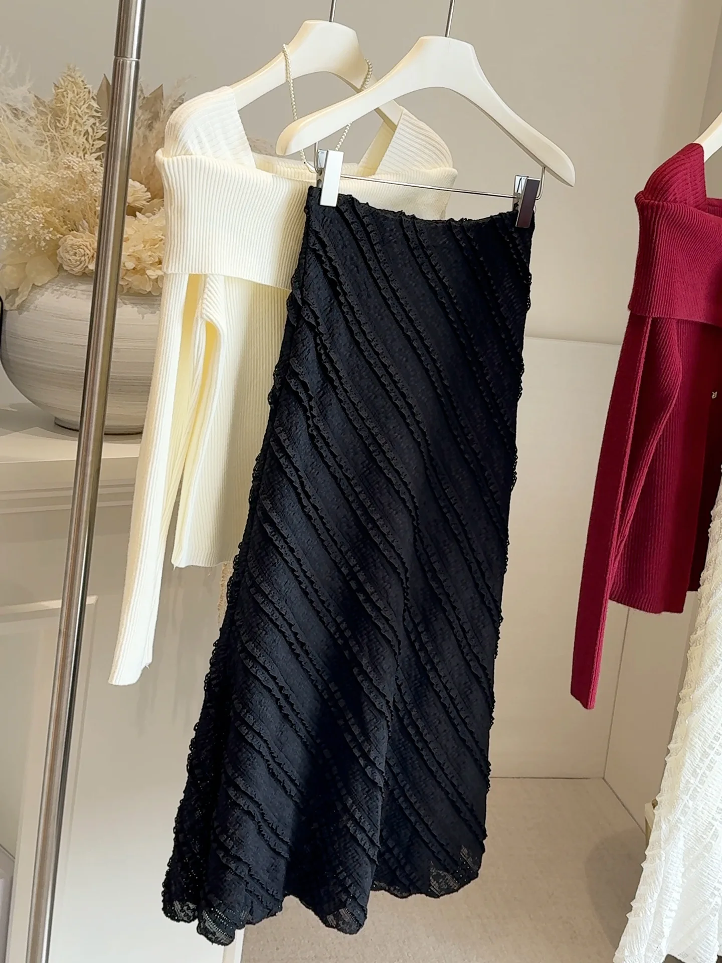2026 Women Summer A-Line Long Skirt Lace Crochet High Waist Women Beige Bodycon Skirt Saia Longa Falda Jupe