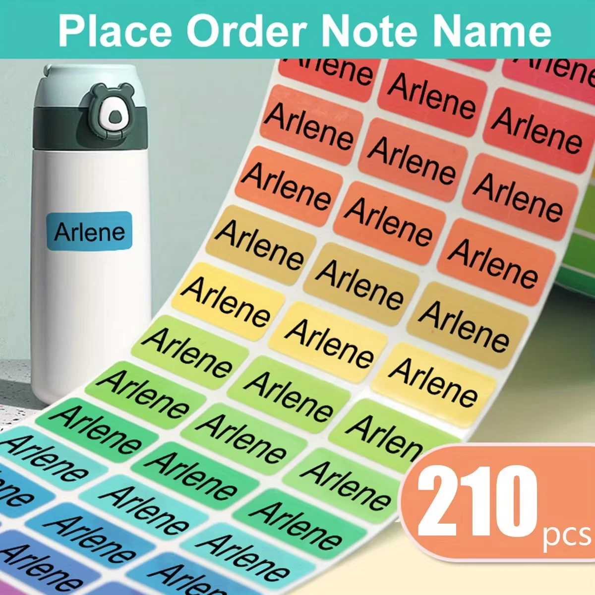 Personalized Label Stickers for kids,Custom Name Stickers for Water Bottles,Cups, and Children\'s school Stationery,Waterproof