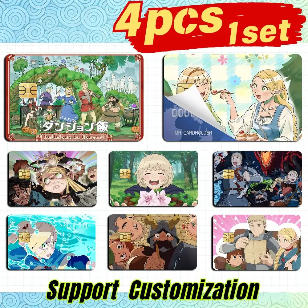 D-Delicious Anime in Dungeon 2nd  Card Stickers for Bank Access Protective Waterproof Film Cover Sticker Gift