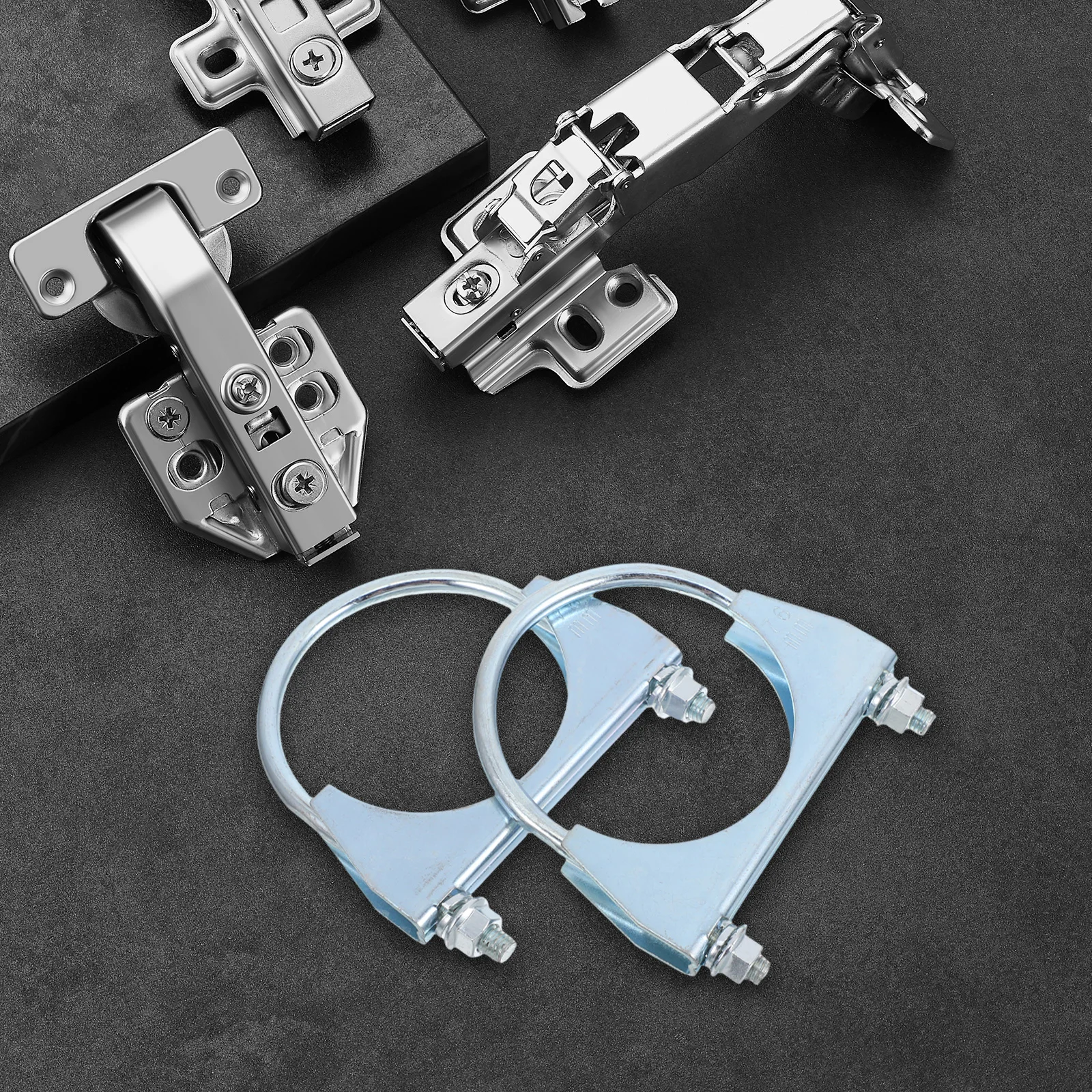 

2Pcs Exhaust U Bolt 3Inch Car Exhaust Muffler Clamp Hose Clamps Diameter Fit Hose Assortment Car Muffer Clamps