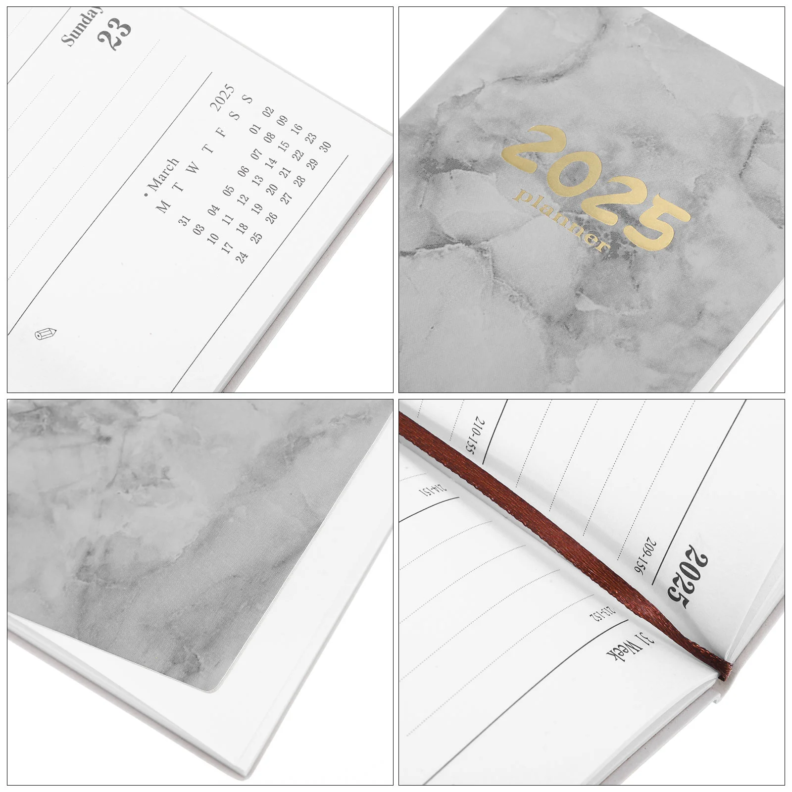 2025 Schedule Desk Organization Calendar Notepad Pen Holder Organizer Notebook for Notes Advent Small