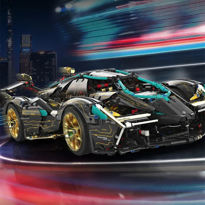 Nuovo 1:8 High-Tech MOC MY88001C 2472 Pz Con Motore Super Racing Sport V12 Modello di Auto Building Blocks Giocattoli Dei Mattoni Regali di Natale
